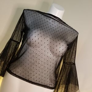 Torrid sheer flare sleeved shirt